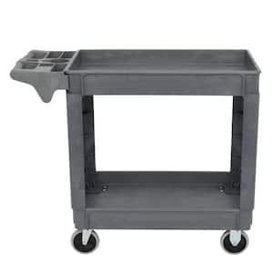 Black Lexington 4-Tier Rolling Cart by Simply Tidy™, 16.8 x 13.9 x 41.6