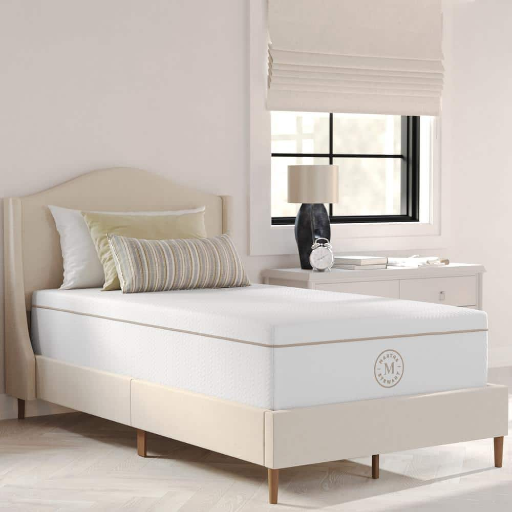 MARTHA STEWART SleepComplete Twin Firm Memory Foam 12 in. Bed-in-a-Box Mattress with Soft Breathable CoolWeave Jacquard Quilted Top