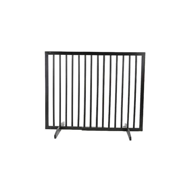 Cardinal Gates 36 in. H x 27.5 in. to 51 in. W x 2 in. D Black Extra Tall Freestanding Gate