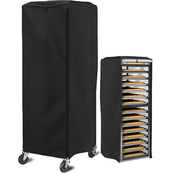 Black Pan Rack Protective Cover, High Density Waterproof and Dustproof Bread Rack Cover, Bakery Single Rack Covers
