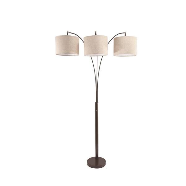 Espresso Novalit 3 Arc Metal Floor Lamp, 3 Tier Table Lamp Shade Arc