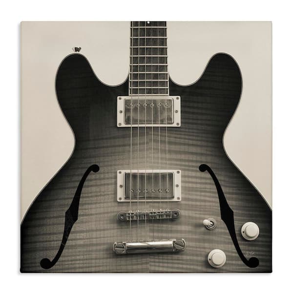 Stupell Industries Classy Electric Guitar by Deborah Revell Unframed Music Graphic Art Print 24 in. x 24 in.