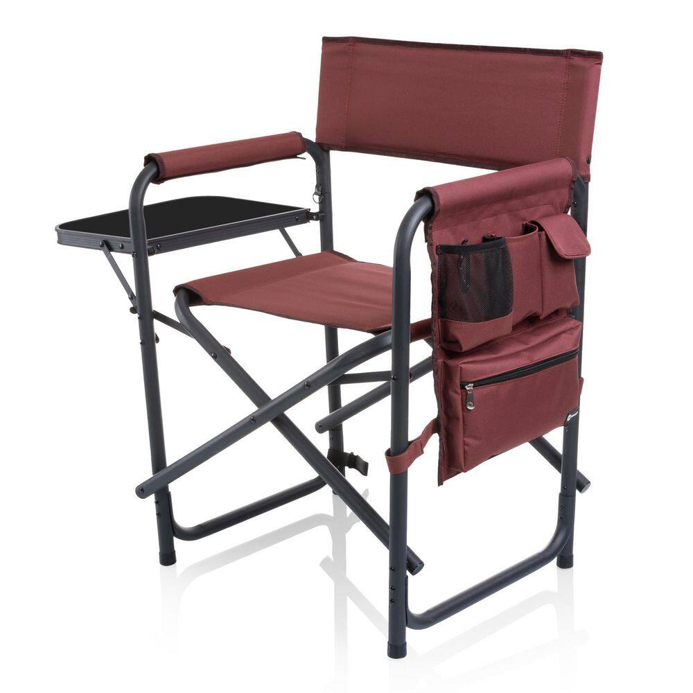 Sports Chair with Side Table, Beach Chair, Camp Chair for Adults (Burgundy) price history on PriceWatchPro