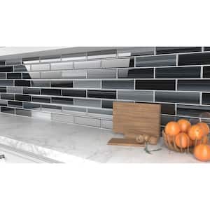 Late Night 3 in. x 12 in. Glass Tile for Kitchen Backsplash and Showers (10 sq. ft./per Box)