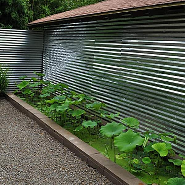 Fabral 3 ft. Galvanized Steel Corrugated Project Panel 4736013000