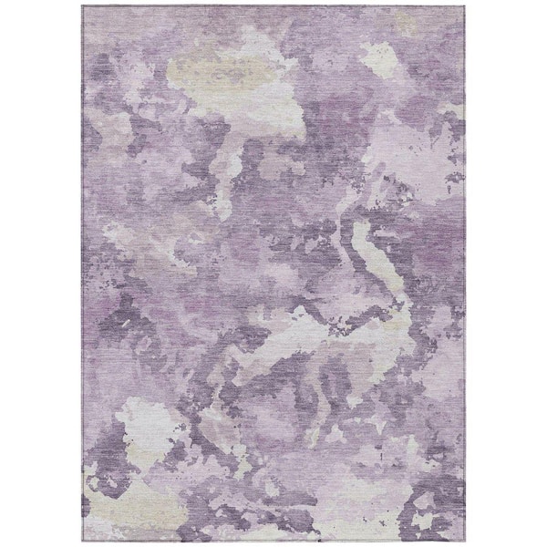 Chantille Machine Washable Indoor/Outdoor Abstract ACN1382 Lavender 2 ft. 6 in. x 3 ft. 10 in. Area Rug