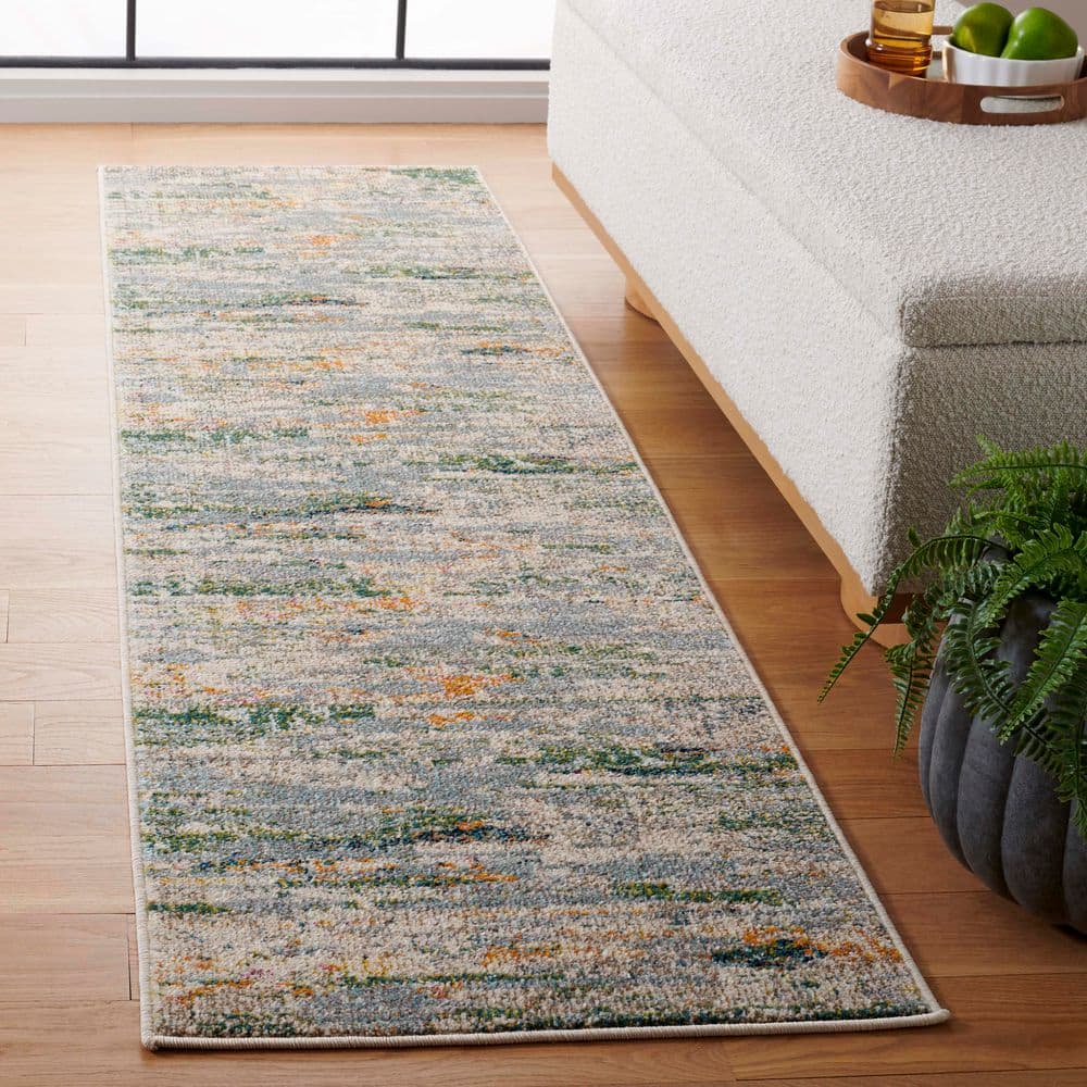 Madison 2 ft. x 8 ft. Green/Blue Abstract Striped Runner Rug price history on PriceWatchPro