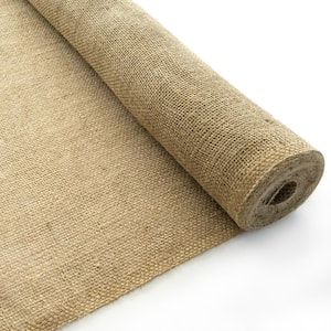 5 ft. x 100 ft. 5.3 oz. Natural Burlap Fabric Roll for Weed Barrier, Tree Wrap Burlap, Rustic Party Decor