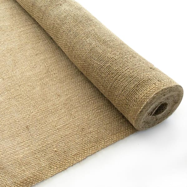 Wellco 5 ft. x 210 ft. 5.3 oz. Natural Burlap Fabric Roll for Weed Barrier, Tree Wrap Burlap, Rustic Party Decor