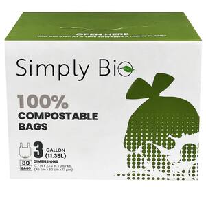 3 Gal. Heavy-Duty Eco-Friendly Biodegradable Compostable Trash Bags with Handle (80- Count)
