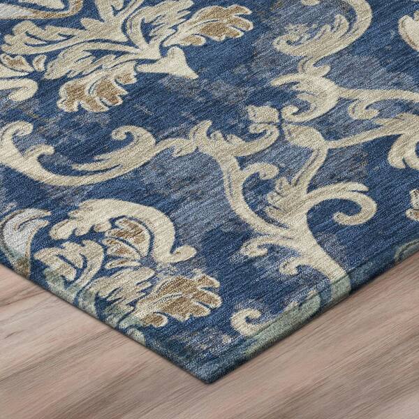 Chantille Machine Washable Indoor/Outdoor Abstract ACN3167 Navy 3 ft. x 4 ft. Area Rug