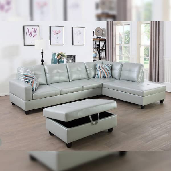 Star Home Living 3 Piece Silver Faux