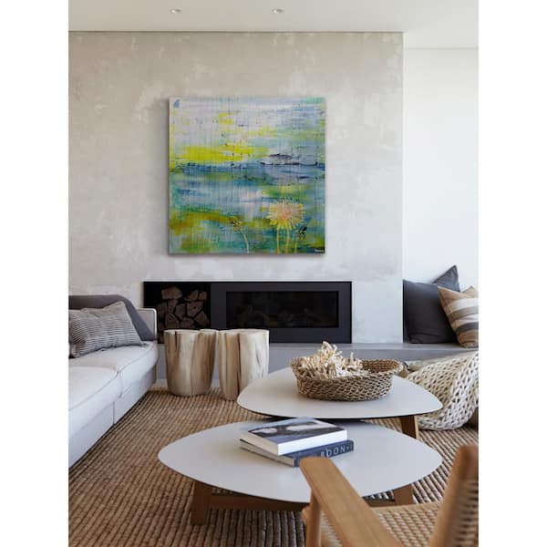 Unbranded 24 in. H x 24 in. W "Water Blooms" by Parvez Taj Printed Canvas Wall Art