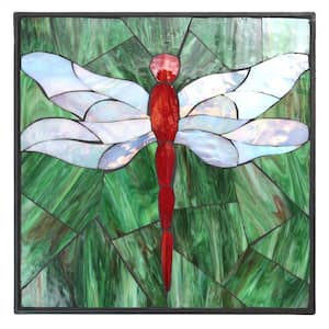 1 in. x 12 in. x 12 in. Square Polypropylene Dragonfly Decorative Garden Step Stone