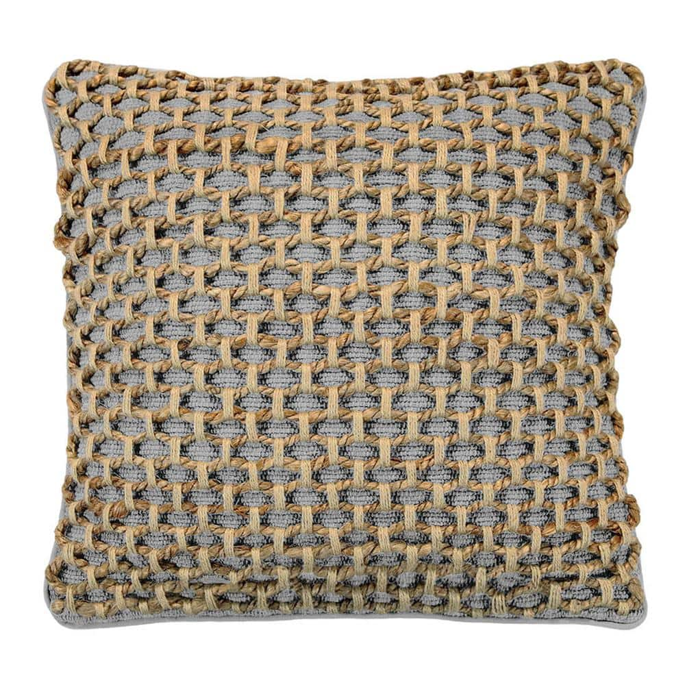 18x18 Throw Pillow Cover | Indoor Outdoor | Waterproof | Boho, Farmhouse  Linen Feel Decorative Cushion Covers | Neutral Accent Home Decor, Coussin