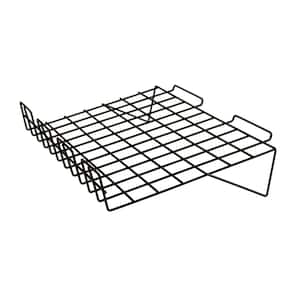 22-1/2 in. W x 14 in. D Black Sloping Wire Shelf with 3 in. Lip (Pack of 6)