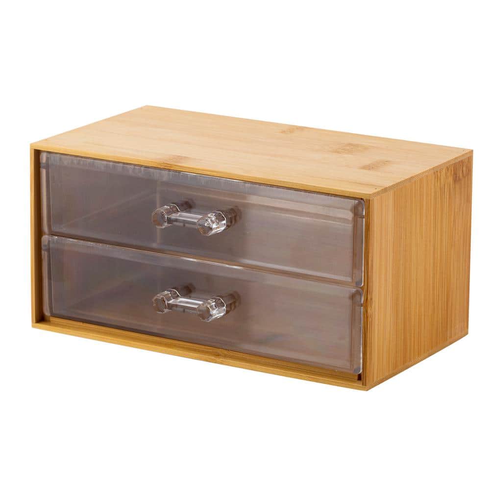 Simplify 2 Tier Cosmetic and Jewelry Chest in Bamboo