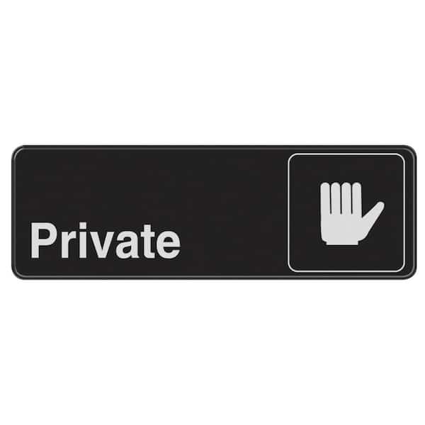 Hillman 3 in. x 9 in. Private Sign
