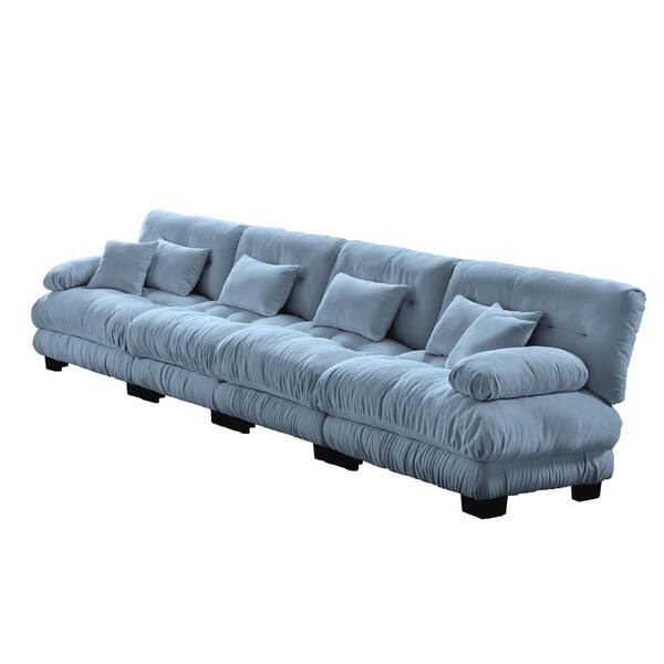 Noble House Ronald 173.2 in. Chenille Upholstered Rectangle