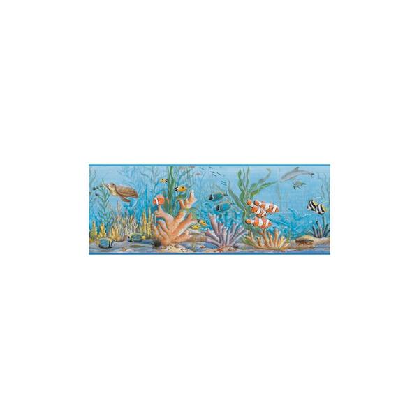 York Wallcoverings Honu Removable Wallpaper Border Bright Blue Yellow Orange Green Brown White Black Wallpaper Border Gk9002bd The Home Depot