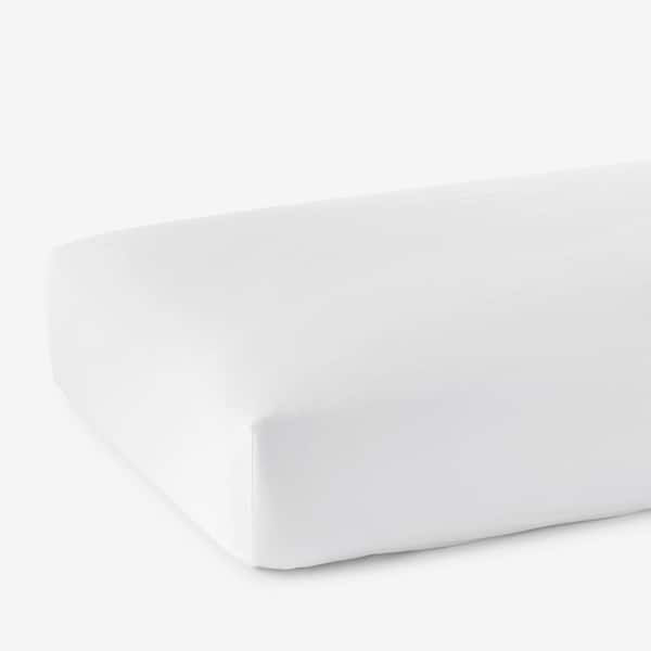 The Company Store Company Cotton White Sateen Queen Fitted Sheet