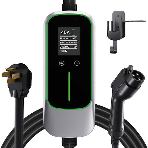 40-Volt Level 2 EV Charger, 25 ft. J1772 Cable with NEMA 14-50 Plug, Plug and Play, 240V for BEVs/PHEVs