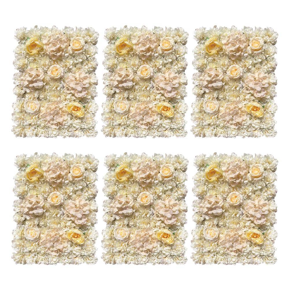 6-Piece Artificial Rose Flower Wall Panels Wedding Party Background Decor price history on PriceWatchPro