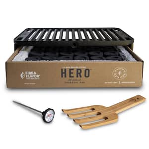 HERO Portable Charcoal Grill in Black