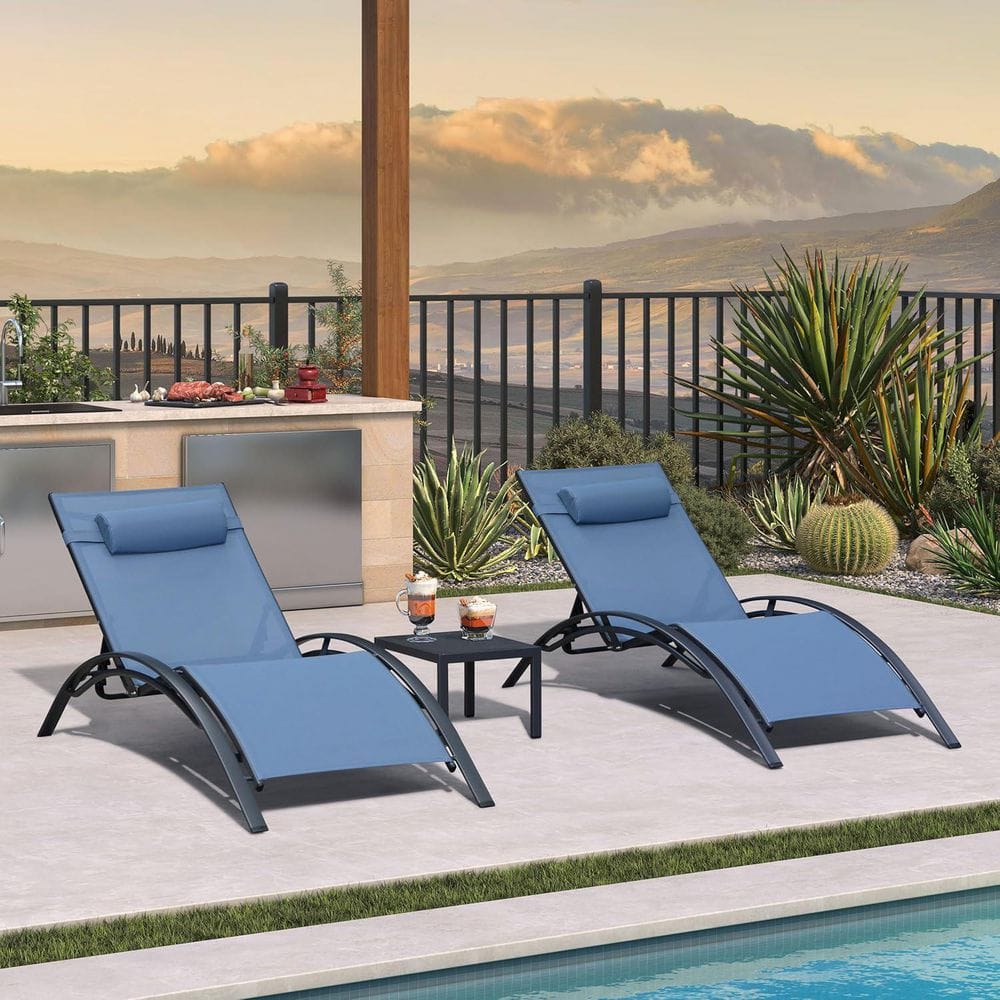 4 Piece Oversized Chaise Lounge Outdoor Beach Pool Sunbathing Lawn Lounger Recliner Chair price history on PriceWatchPro