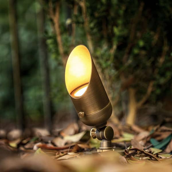 VOLT Hardwired Brass Bronze LED Landscape Lighting Kit with 100W