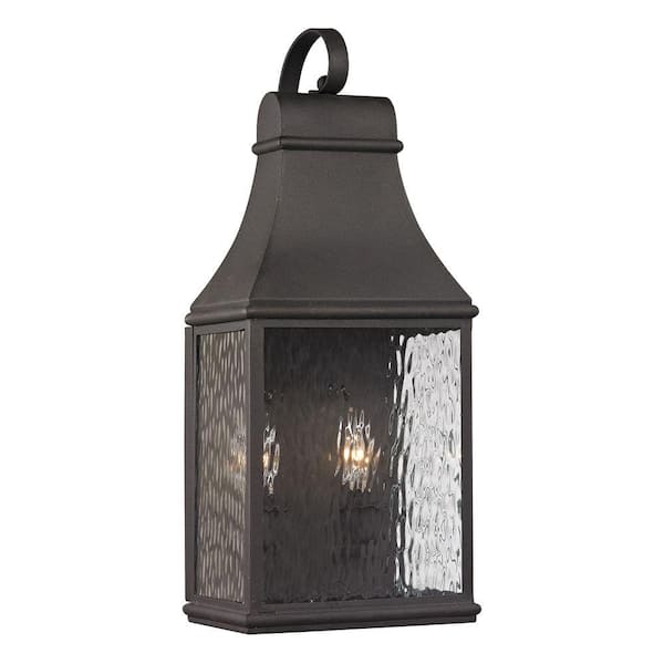 Titan Lighting Worcester Forge Collection 2-Light Charcoal Outdoor Sconce