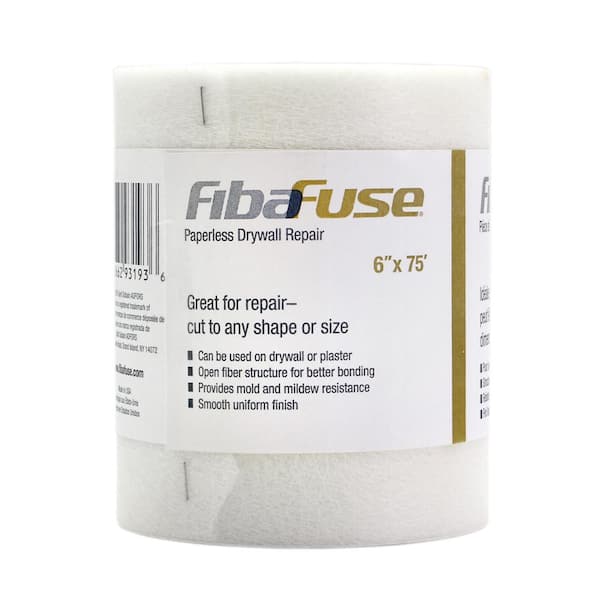 SaintGobain ADFORS FibaFuse 6 in. x 75 ft. Paperless Drywall and Plaster Repair Fabric FDW9018
