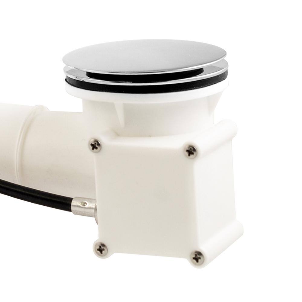 Polished Chrome Round Pop-Up Tub Drain Kit