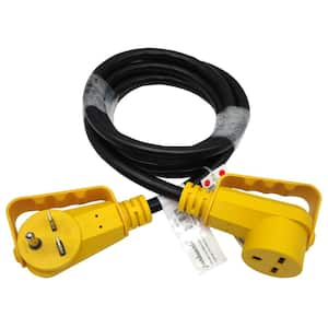 15 ft. 10/3 30 Amp 250-Volt Indoor/Outdoor NEMA 6-30 Heater/Industrial Extension Cord with Handle and Lighted End, Black