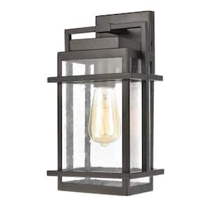 Bianca Matte Black Outdoor Hardwired Wall Sconce with No Bulbs Included