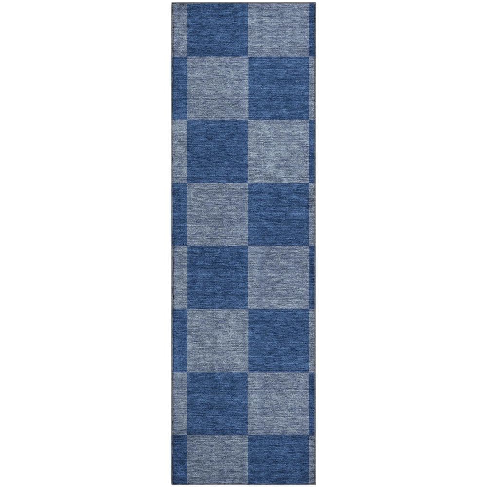 Mayfield Premium Machine Washable Abstract AMF2345 Blue 2 ft. x 7 ft. Runner Rug price history on PriceWatchPro