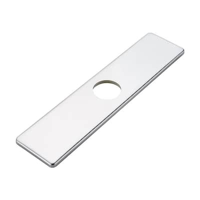 10.2 in. x 2.3 in. x 1.34 in. Brass Kitchen Sink Faucet Hole Cover Deck Plate Escutcheon in Polished Chrome