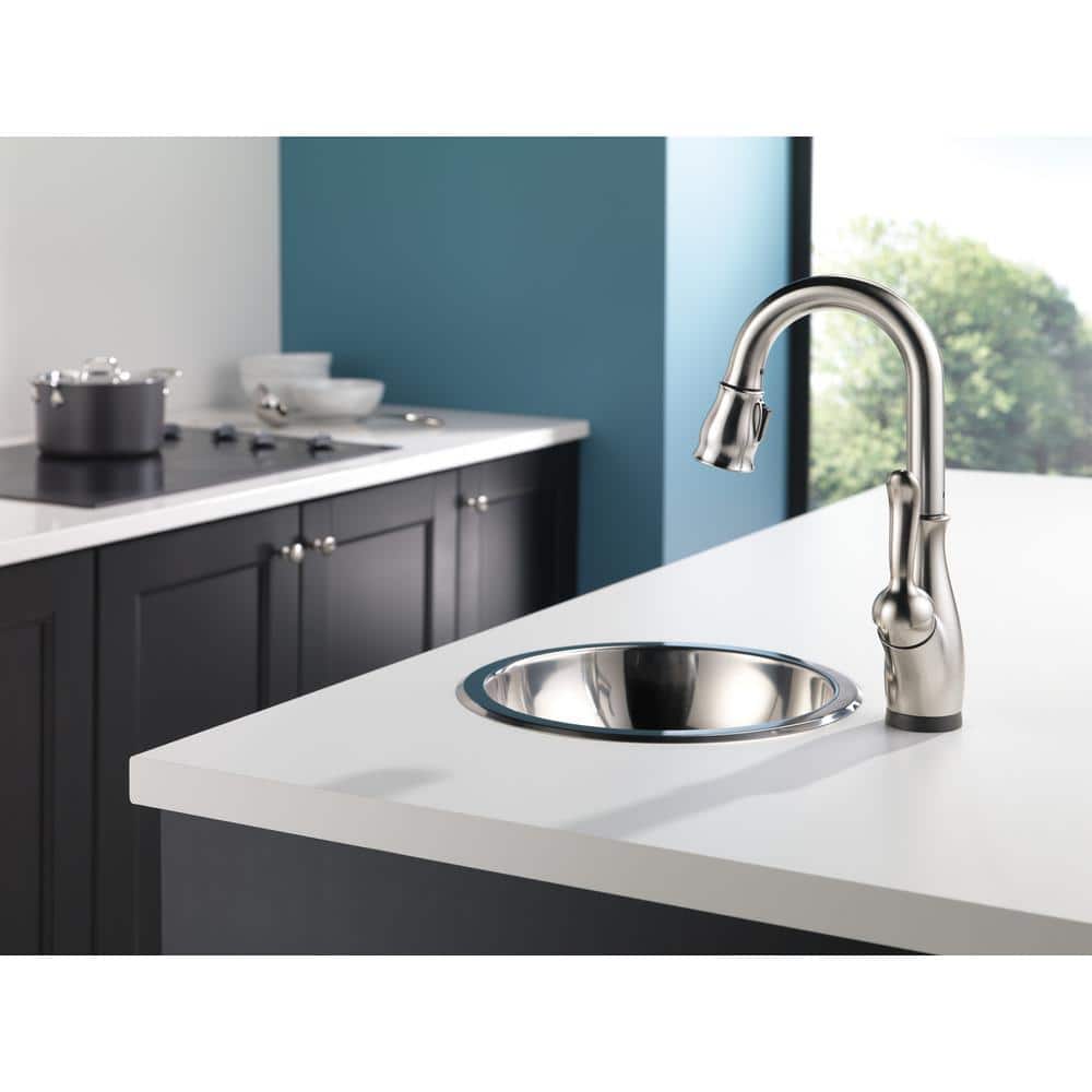 Spotshield Stainless Steel Touchless Bar Faucet with Pull-out Spray
