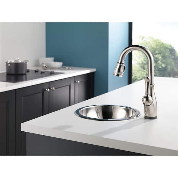 Leland Single-Handle Bar Faucet with Touch2O Technology in SpotShield Stainless