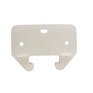 1.6 in. White Plastic Drawer Track Guide (2-Pack)