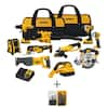 DEWALT 20V MAX Cordless 10 Tool Combo Kit, Black And Gold Drill Bit Set ...