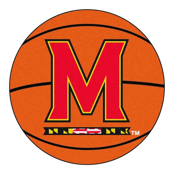 FANMATS NCAA University of Maryland Orange 2 ft. x 2 ft. Round Area Rug