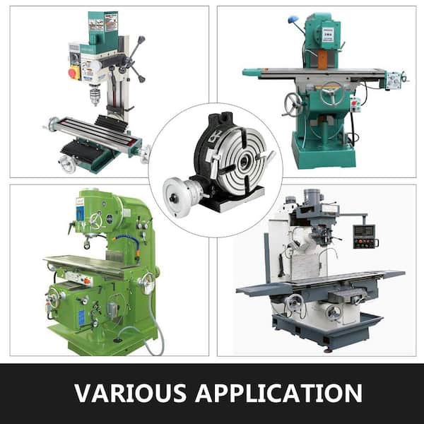 SKYSHALO 6 in. Rotary Table, Horizontal Vertical Milling, 4