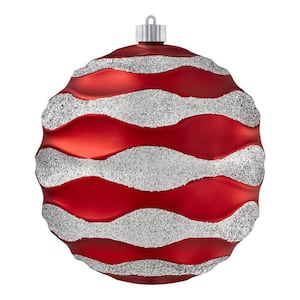 200 mm Red and Silver Ornament