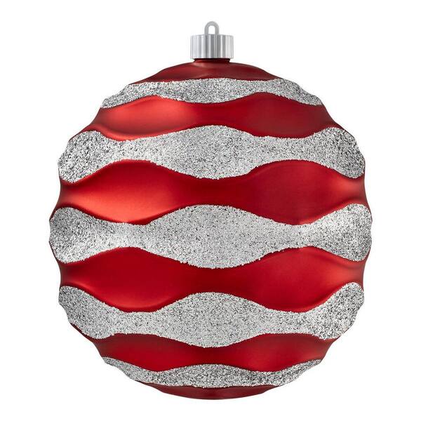 Home Accents Holiday 200 mm Red and Silver Ornament