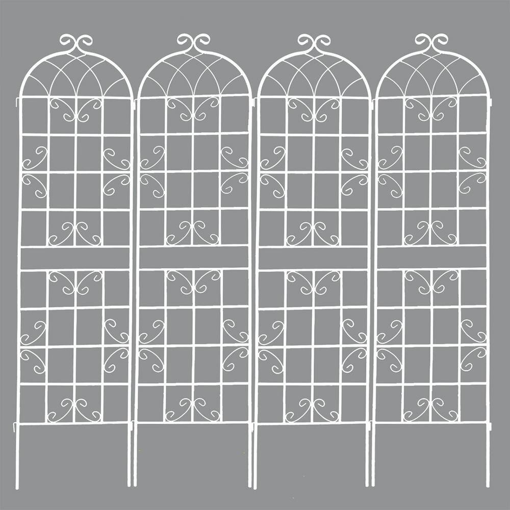 86.7 in. Metal 4-Pack Garden Trellis in White price history on PriceWatchPro