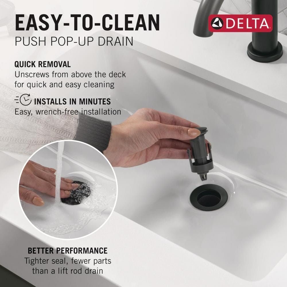 Matte Black Single Hole Pull-Down Bathroom Faucet