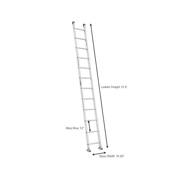 How long is a 12 rung ladder?