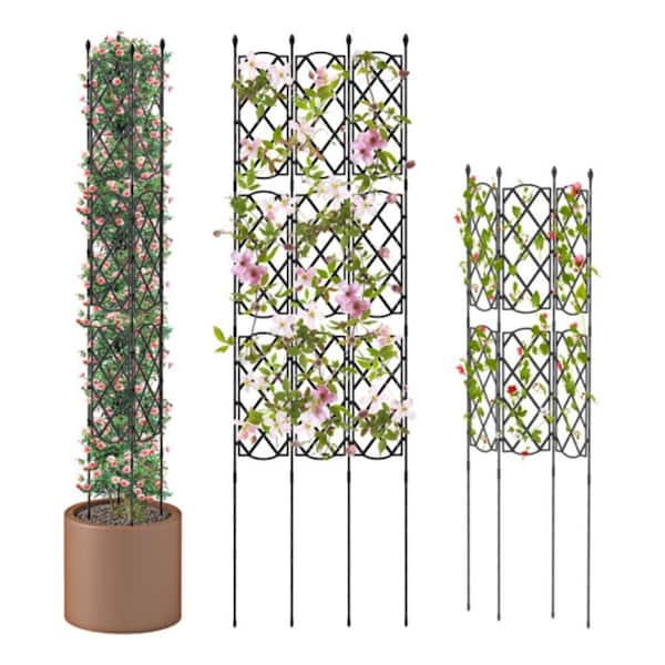 Phewnyzo 19 in. L x 64 in. H Outdoor Plant Support Trellis, 3