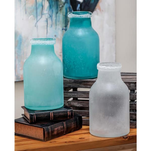 Litton Lane New Traditional Glass Spouted Decorative Vases (Set of 3)